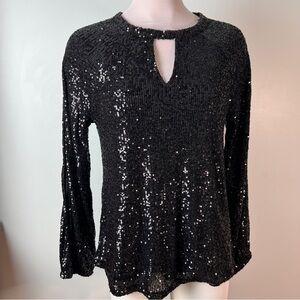 Cable & Gauge Black Sparkle Blouse